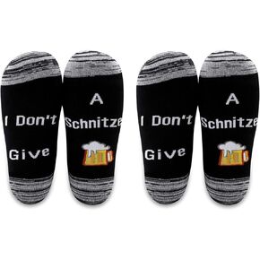 LEVLO Oktoberfest Beer festival Gifts I Don't Give A Schnitzel Cotton Socks for Men