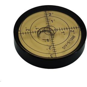Aluminum alloy high-precision universal horizontal level instrument bubble level tool circle 2.4 inches 60mm (black（Magnetic Blue Inscription）)