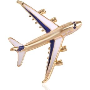 Blue Aircraft Airplane Brooch Emanel Cute Plane Pin Brooch Accessories