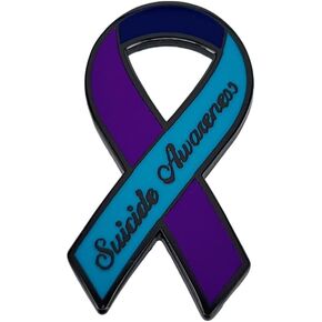 Suicide Awareness Blue Ribbon Enamel Pin, Mental Health Support Badge, Hope Symbol Jewelry, Advocacy Brooch, Ideal Gift for Advocates