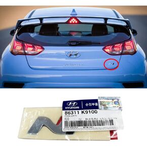 Genuine OEM Hyundai N Logo Trunk Emblem Badge for 2018 Hyundai Veloster N (86311 K9100)