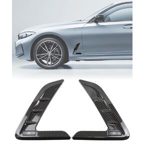 for G20 Emblem Side Wing Air Flow Fender Air Flow Vent Decoration Cover, Side Fender Trim Compatible with BMW G20 3 Series 320i 328i 335i 340i 2020-2021 (Carbon Fiber Style)