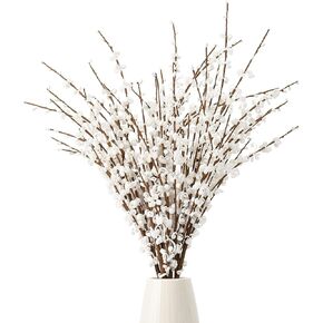 HUIANER Artificial Jasmine Flowers with Long Stem 6Pcs 29.5" Fake Flower Bouquet Faux Jasmine Plants for Wedding Bridal Bouquet Wreath Table Centerpiece Outdoor Décor (White)