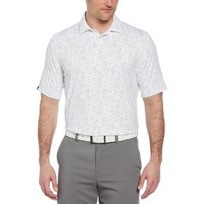 Callaway Men's Chevron Print Short Sleeve Golf Polo Shirt with Swing Tech, Moisture Wicking
