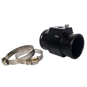 38mm Radiator Hose Attachment Adapter Water Temp Joint Pipe for Water Coolant Temperature Gauge Sensor with Hose Clamps