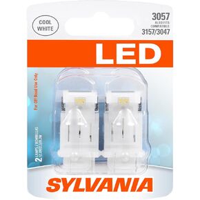 SYLVANIA - 3057 LED White Mini Bulb - Bright LED Bulb, Ideal for Daytime Running Lights (DRL) and Back-Up/Reverse Lights (Contains 2 Bulbs)
