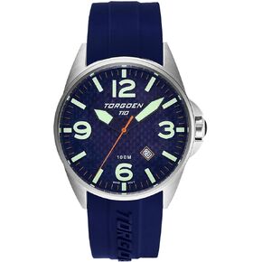 Torgoen T10 Carbon Pilot Watch for Men, Swiss Quartz, Sapphire Crystal with Silicone Strap
