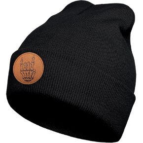 ACZHHZC Black Beanie for Men Skull Beanies for Women Stay Warm Beanies Hats