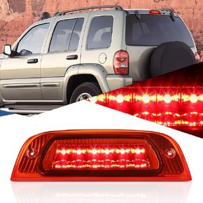 مصباح إيقاف ضوء الفرامل LED الثالث الخلفي ذو اللون الأسود من Auto Dynasty متوافق مع Jeep Liberty KJ 02-07 in Saudi Arabia