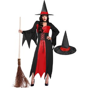 CICOCI Witch Costume Women With Wicked Witch Hat Halloween Costume For Adult Witch dress Full Outfits
