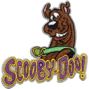 Scooby Doo Face with Name 3 Inches Wide Embroidered Patch