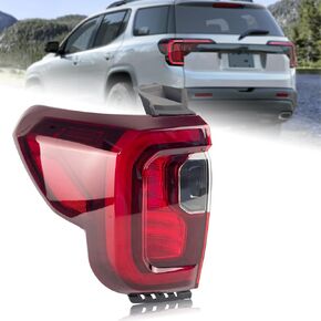 Dark Bezel Outer Tail Light Rear Lamp Assembly Compatible for 2020 2021 2022 2023 GMC Acadia AT4 Left Driver Side 84817349