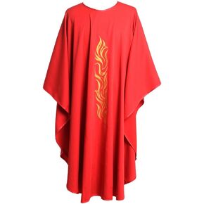 BLESSUME Priest Chasuble Red Embroidered Vestments