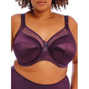 GODDESS Women's Keira Underwire Banded Bra,BlackBerry,44DD