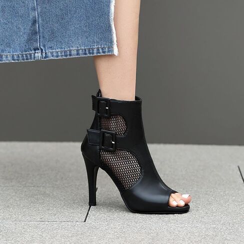 SWDZM Womens Ballroom Dance Boots Ankle Latin Salsa Professional Dance Heels for Women in Kuwait