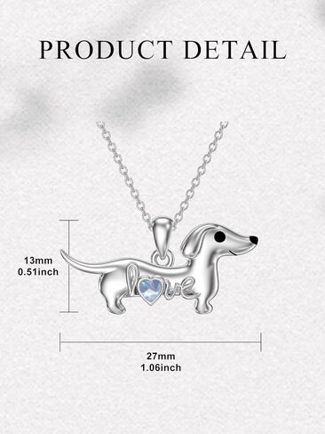 Seiyang Dachshund Dog Necklace for Women 925 Sterling Silver Dachshund Charm Jewelry Dog Pendant Lover Gifts for Women Chirstmas Gifts in Saudi Arabia