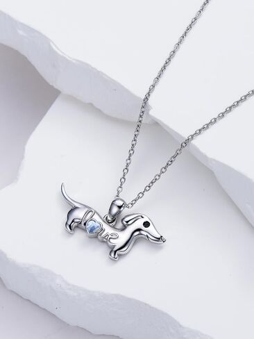 Seiyang Dachshund Dog Necklace for Women 925 Sterling Silver Dachshund Charm Jewelry Dog Pendant Lover Gifts for Women Chirstmas Gifts in Saudi Arabia