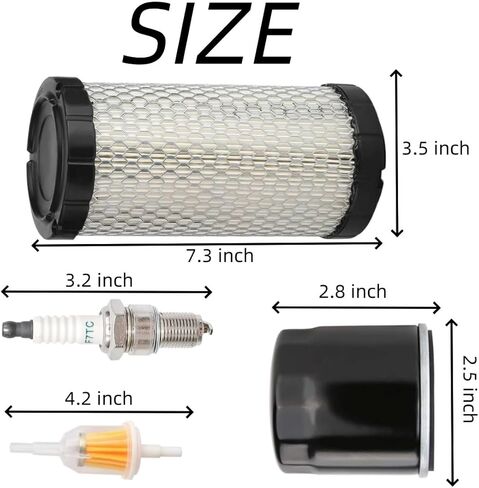 مجموعة ضبط عربة الجولف لمركبات البنزين EZGO TXT RXV 2008 وما فوق، لأجزاء محركات كاواساكي 4 دورات، فلتر الهواء 28463G01 فلتر الزيت 607454 مع قطعتين فلتر الوقود 72084G01 وشمعات الإشعال 607462 in Kuwait