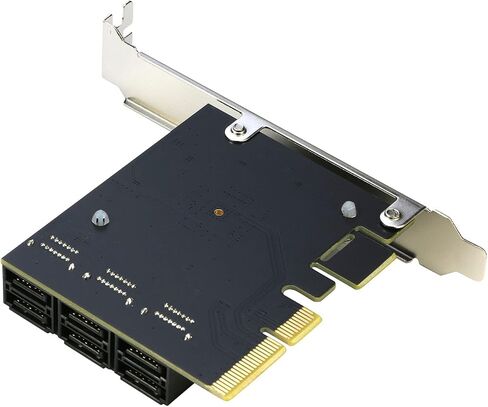 M.2 to SATA 3.0 Adapter [6-Port], RIITOP M.2 NVMe to 6 Ports SATA III Expansion Card Adapter 6Gbps with Chipset ASM1166 in Saudi Arabia