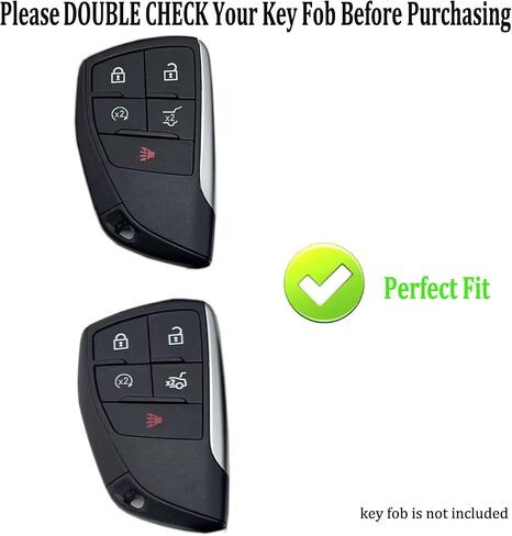 TPU Protective Key Fob Cover Case Compatible with GMC Yukon Buick Envision 2021 2022 Chevrolet Suburban Tahoe Keyless Entry Remote Key Fob (White) in Saudi Arabia