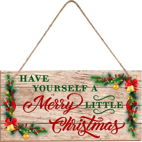 علامات عيد الميلاد Marsui، علامة تعليق خشبية لعيد الميلاد، ديكور مزرعة ريفي، اجعل نفسك سعيدًا لعيد الميلاد الصغير المعلق، لوحة خشبية معلقة على الحائط، ديكور للعطلات للمنزل، ديكورات داخلية وخارجية in Kuwait