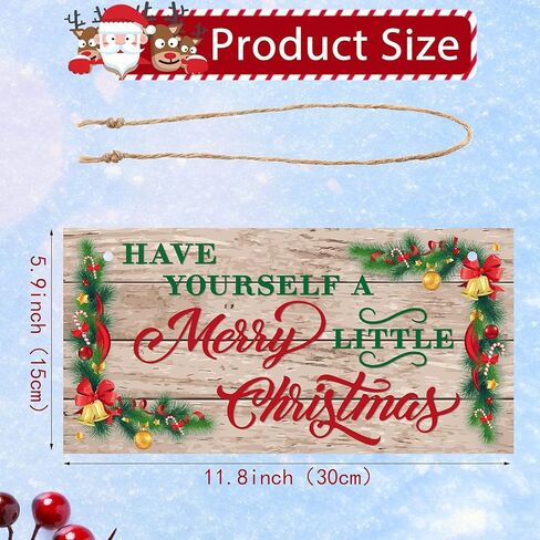 علامات عيد الميلاد Marsui، علامة تعليق خشبية لعيد الميلاد، ديكور مزرعة ريفي، اجعل نفسك سعيدًا لعيد الميلاد الصغير المعلق، لوحة خشبية معلقة على الحائط، ديكور للعطلات للمنزل، ديكورات داخلية وخارجية in Kuwait