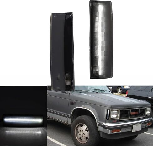 For Chevy S10 GMC Jimmy S15 Oldsmobile Front Bumper Signal Side Marker housing Smoked Lens GM2551108, GM2550116 in Kuwait