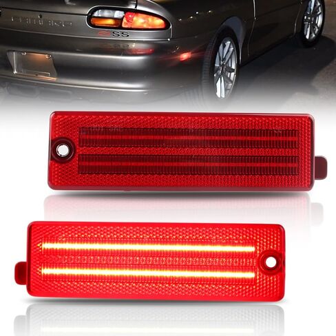Rear Fender LED Side Marker Lights for 1993-2002 Chevy Camaro,Front Side Marker Lamps for 1998-2002 Pontiac Firebird, Red Lens Side Bumper Marker Lamps, Red LED Turn Signal Lights, 2 PCS in Saudi Arabia