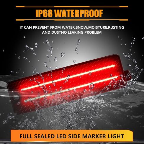 Rear Fender LED Side Marker Lights for 1993-2002 Chevy Camaro,Front Side Marker Lamps for 1998-2002 Pontiac Firebird, Red Lens Side Bumper Marker Lamps, Red LED Turn Signal Lights, 2 PCS in Saudi Arabia