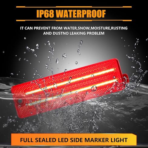 Rear Fender LED Side Marker Lights for 1993-2002 Chevy Camaro,Front Side Marker Lamps for 1998-2002 Pontiac Firebird, Red Lens Side Bumper Marker Lamps, Red LED Turn Signal Lights, 2 PCS in Saudi Arabia