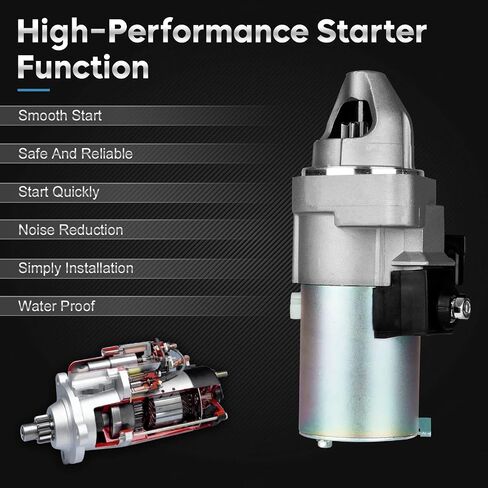 17960N New Starter for 2.4L 2.0L Honda Accord Civic CR-V Element 2007 2008 2009 2010 2011, Acura TSX 2.4 L4 09 10 11 12 13 14 Engine Replaces for 31200-R40-A01 31200-R41-L01 31200-RZA-A01 in Saudi Arabia