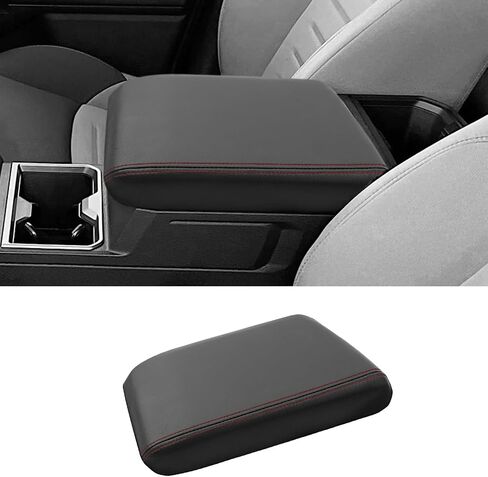 Center Console Cover Suitable for 2016-2023 Toyota Tacoma Anti-Scratch Leather Central Armrest Box Protector Mat Interior Accessories (Red Leather) in Kuwait