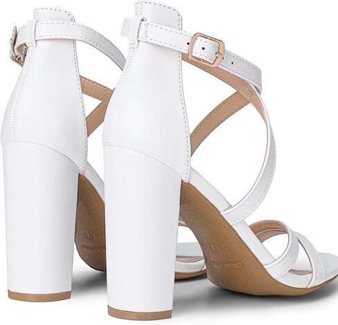 DREAM PAIRS Womens Chunky Heels 4 inch High Multi Strap Soft Comfort Block Heeled Sandals for Prom Dancing Wedding in Saudi Arabia