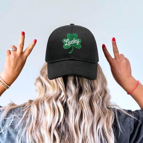 قبعة سائق الشاحنة المطرزة لعيد القديس باتريك للرجال والنساء، قبعة بيسبول سانت باتيس شامروك قابلة للتعديل وقابلة للغسل، هدايا in Kuwait