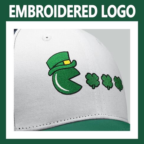 St Patricks Day Embroidered Trucker Hat for Men and Women Saint Pattys Shamrock Adjustable Washable Baseball Cap Gifts in Kuwait