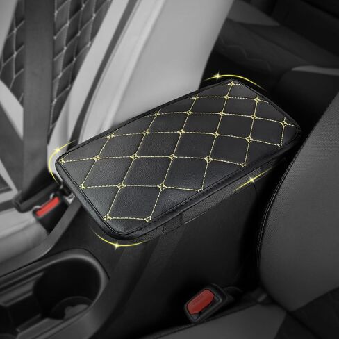 Car Armrest Box Pad Seat Belt Cover Shield Handle Cover Mirror Cover Set Auto PU Leather White Black Car Accessories Universal 4 Pieces (4-Piece Set-White) in Saudi Arabia