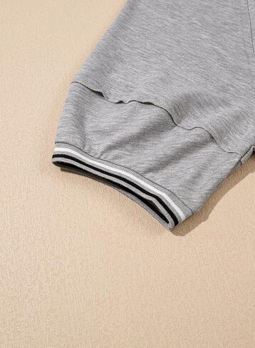 Dokotoo T Shirts for Women Striped Color Block Loose Fit Round Neck Womens Tops Fashion 2025 Oversized Tshirts for Women in Kuwait