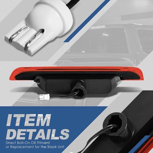 Auto Dynasty Black Housing LED 3rd Third Rear High Mount Brake Light Stop Lamp Compatible with Jeep Liberty KJ 02-07 in Saudi Arabia