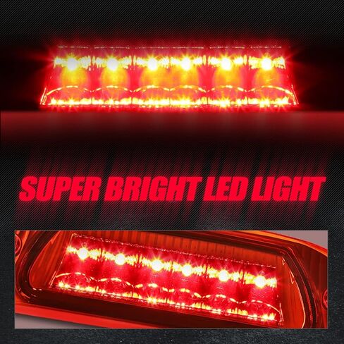 Auto Dynasty Black Housing LED 3rd Third Rear High Mount Brake Light Stop Lamp Compatible with Jeep Liberty KJ 02-07 in Saudi Arabia