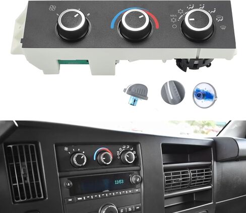 599-217 وحدة التحكم في المناخ - مفتاح لوحة تكييف الهواء لسخان الهواء متوافق مع 1996-2014 Chevy Express 1500 1996-2014 GMC Savana 1500 1996-2020 Chevy Express 2500 3500 GMC Savana 2500 3500 in Kuwait