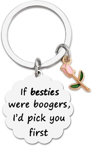 YALLNASL Sister Birthday Christmas Gifts for Bestie Friend Gifts for Women Flower Gifts for Best Friend Gag Gifts Keychain in Kuwait