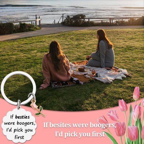 YALLNASL Sister Birthday Christmas Gifts for Bestie Friend Gifts for Women Flower Gifts for Best Friend Gag Gifts Keychain in Kuwait