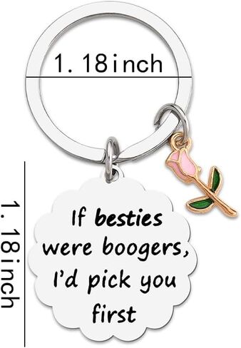 YALLNASL Sister Birthday Christmas Gifts for Bestie Friend Gifts for Women Flower Gifts for Best Friend Gag Gifts Keychain in Kuwait