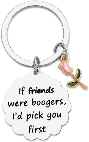 YALLNASL Sister Birthday Christmas Gifts for Bestie Friend Gifts for Women Flower Gifts for Best Friend Gag Gifts Keychain in Kuwait