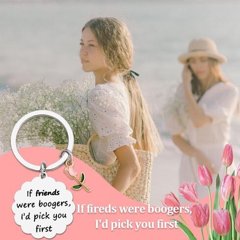 YALLNASL Sister Birthday Christmas Gifts for Bestie Friend Gifts for Women Flower Gifts for Best Friend Gag Gifts Keychain in Kuwait