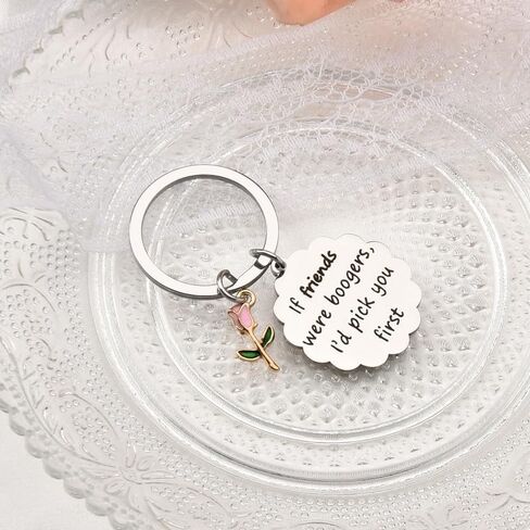 YALLNASL Sister Birthday Christmas Gifts for Bestie Friend Gifts for Women Flower Gifts for Best Friend Gag Gifts Keychain in Kuwait