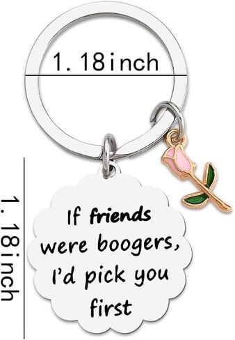 YALLNASL Sister Birthday Christmas Gifts for Bestie Friend Gifts for Women Flower Gifts for Best Friend Gag Gifts Keychain in Kuwait