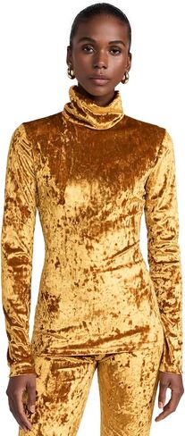 BruceGlen Women's Crushed Velvet Turtleneck in Saudi Arabia