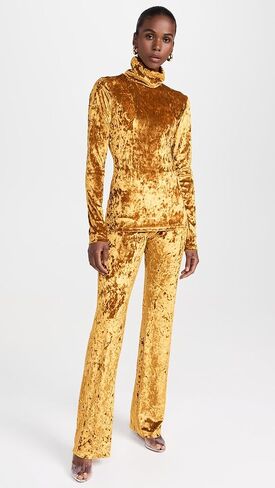 BruceGlen Women's Crushed Velvet Turtleneck in Saudi Arabia