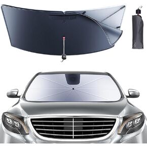 Seamless Car Sunshades,Car Windshield Sun Shade,Double Layers Car Sun Umbrella Zero Transmittance,Cooling Car Sunshade for Auto Sedan, SUV Windshieldws